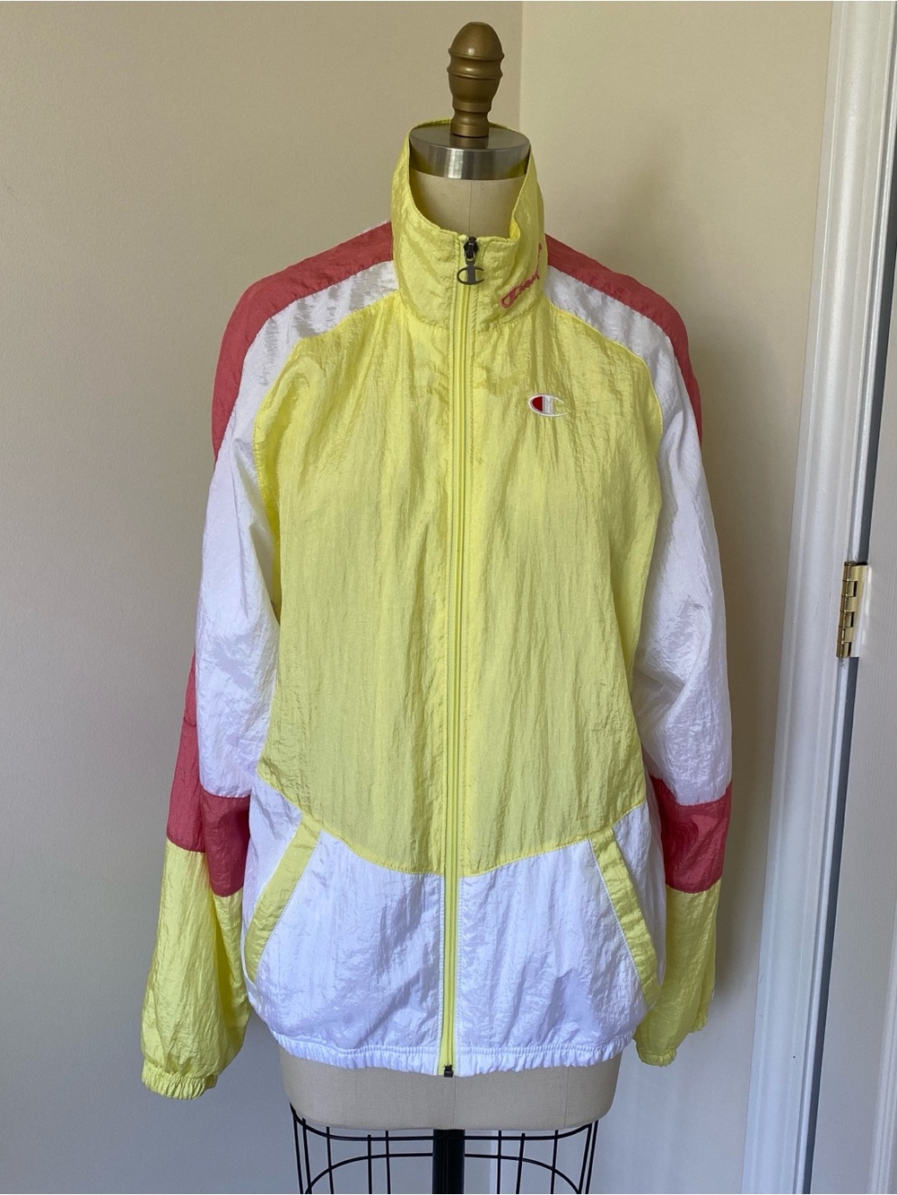 Champion Colorblock Windbreaker Jacket Y2K look